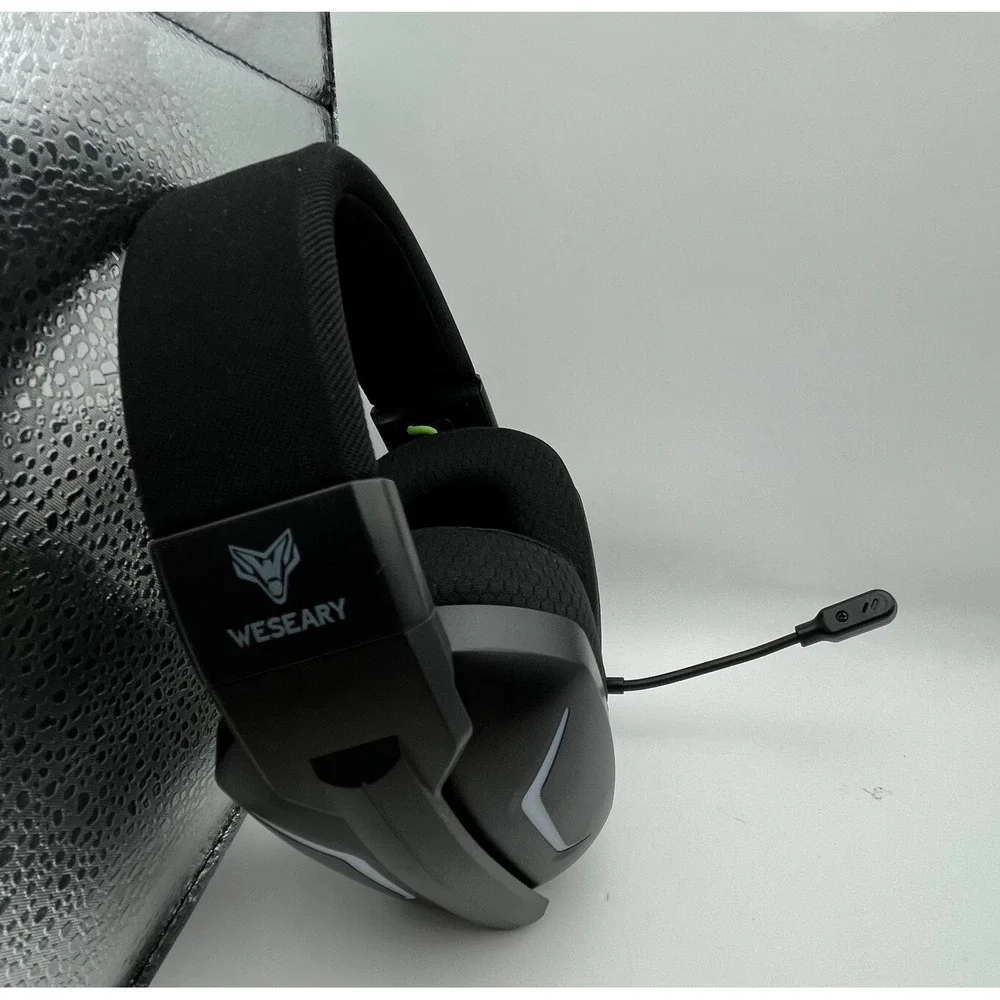 Weseary Wireless Bluetooth Gaming Headset USB Dongle Mic - No Charging Cable